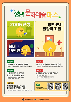 청년문화예술패스 홍보 포스터